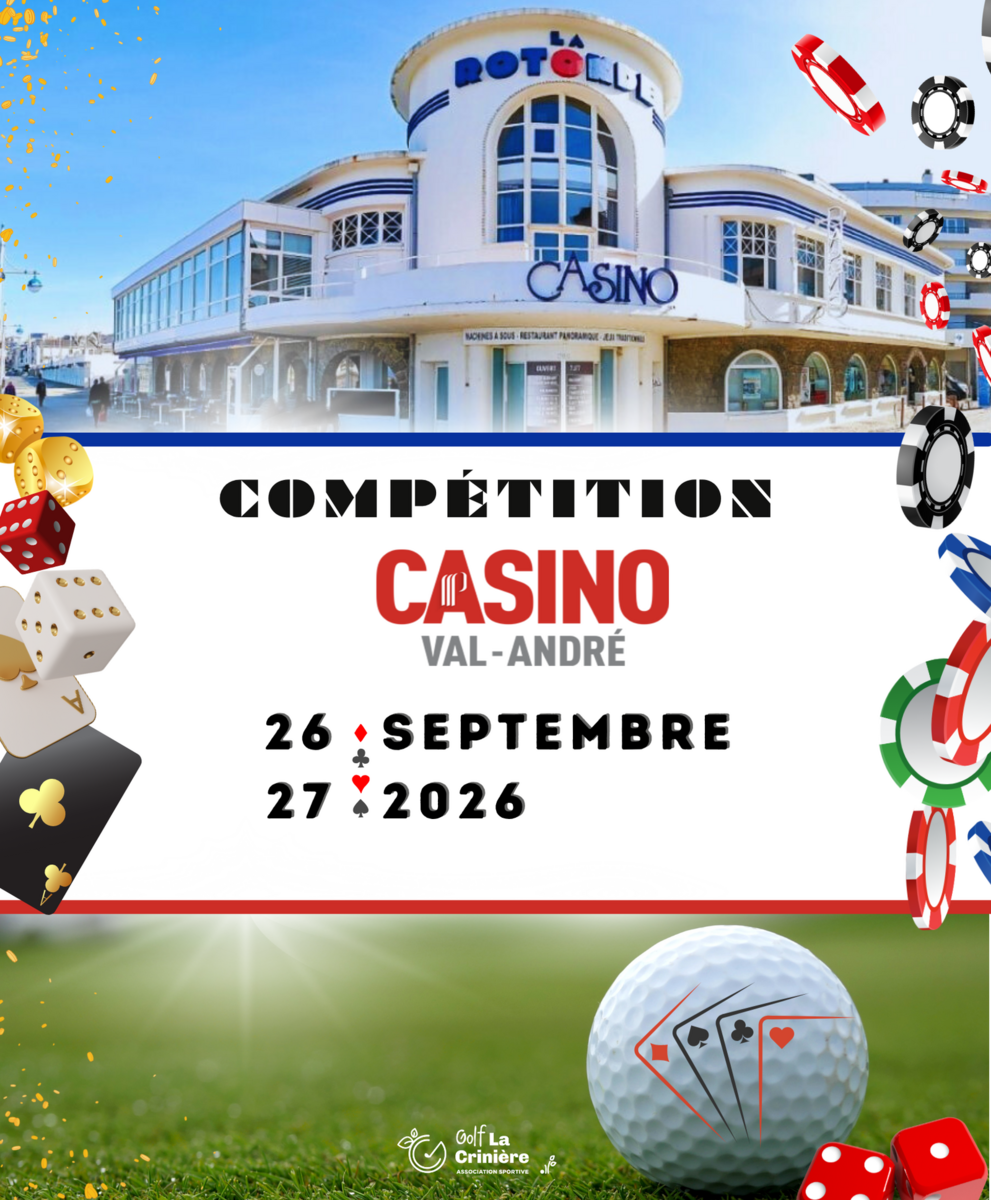 COMPÉTITION CASINO DU VAL-ANDRÉ, 26 ET 27 SEPTEMBRE !