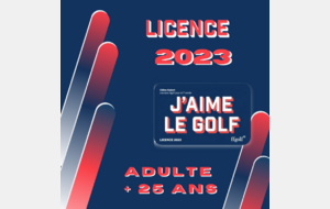 Licence 2023 Adulte +25 ans