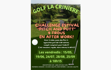 Challenge estival Pitch and Putt, ouvert à tous!!